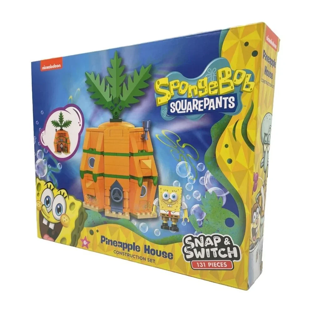 NEW~Nickelodeon ~SPONGEBOB~ Pineapple House Construction Set 131 PCS 6+